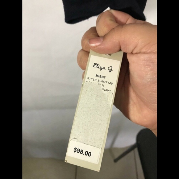 NWT Eliza J Open Sequin Stripe Cardigan Sweater Navy/Black [SZ‎ XL ] - Picture 4 of 8